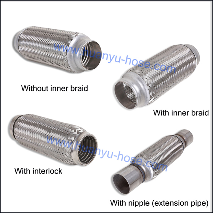 Four types of exhaust flexible pipe