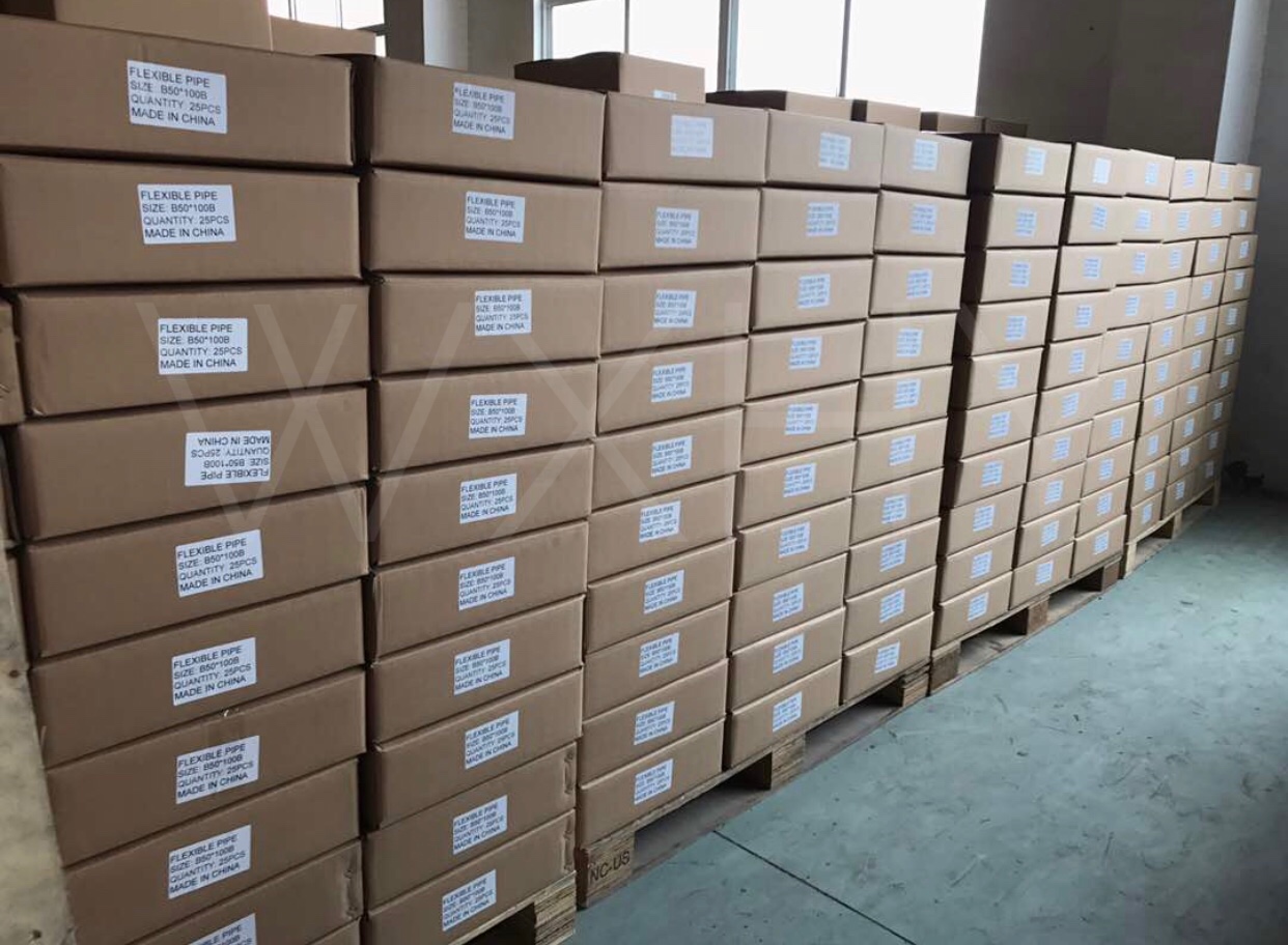 corrugation exhaust flex pipe in warehouse