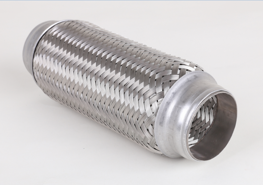 Stainless 3 inch corrugated flexible exhaust pipe with inner braid from