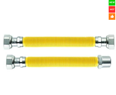 Plastic coated flexible metal hose and installation method